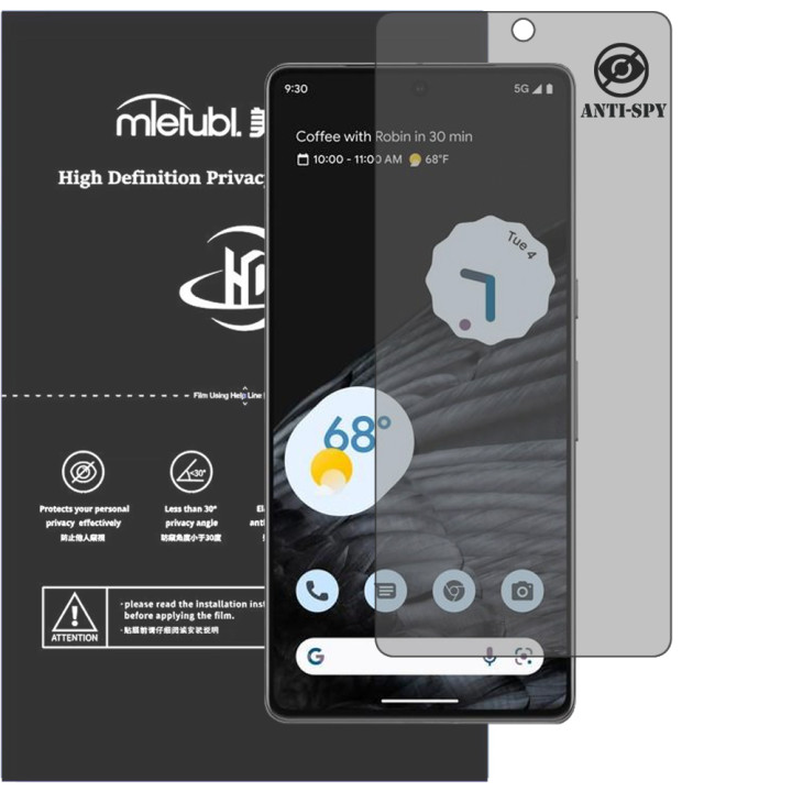Гидрогелевая пленка антишпион Mietubl HD Privacy Screen Protector для Google Pixel 7 Pro