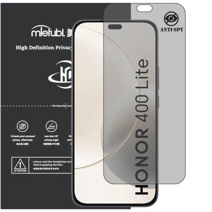 Гидрогелевая пленка антишпион Mietubl HD Privacy Screen Protector для Honor 400 Lite