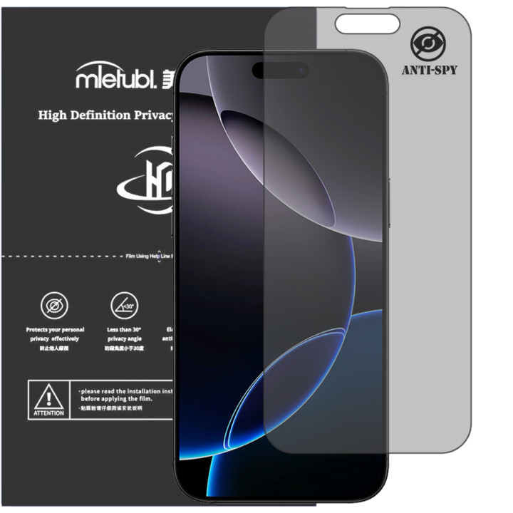 Гидрогелевая пленка антишпион Mietubl HD Privacy Screen Protector для iPhone 16 Pro