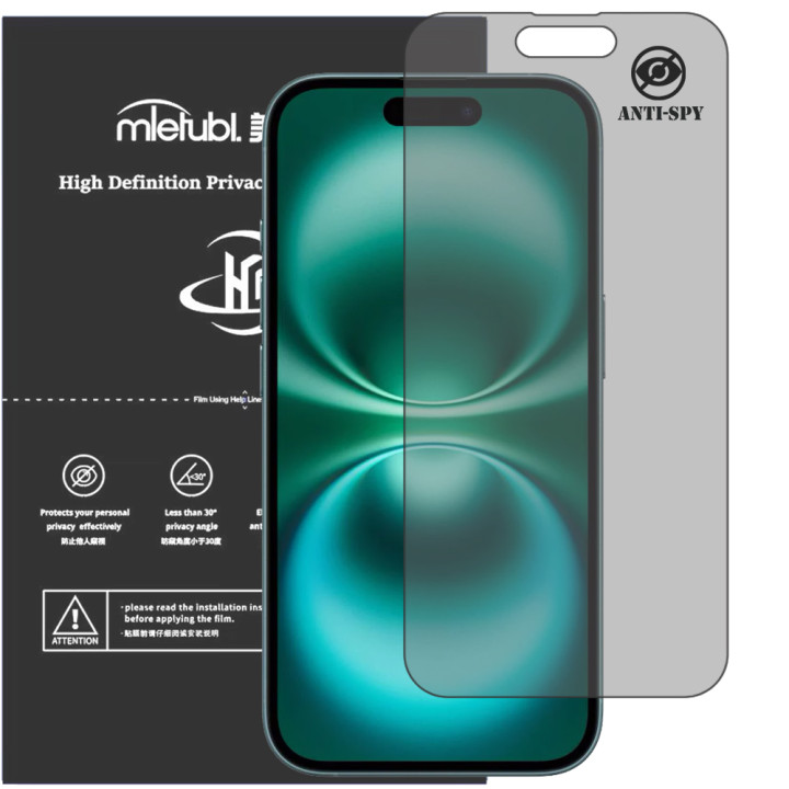 Гідрогелева плівка антишпигун Mietubl HD Privacy Screen Protector для iPhone 16 Plus