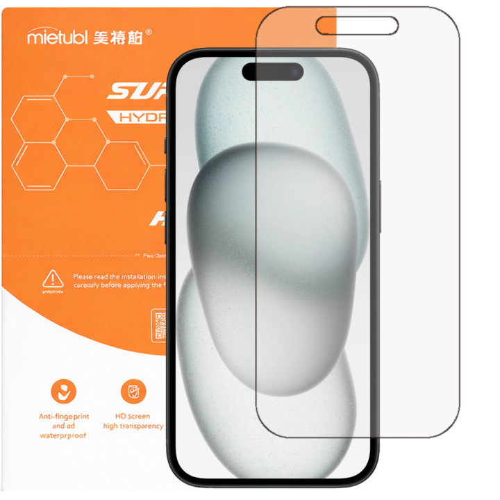 Гидрогелевая пленка Mietubl Super TPU HD для iPhone 15