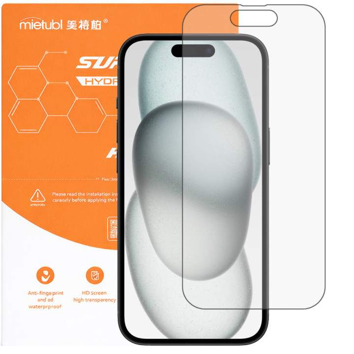 Гидрогелевая пленка Mietubl Super TPU HD для iPhone 15 Plus