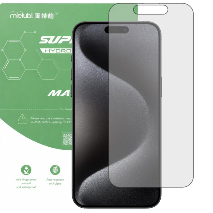 Гидрогелевая пленка матовая Mietubl Super TPU Matte для iPhone 15 Pro