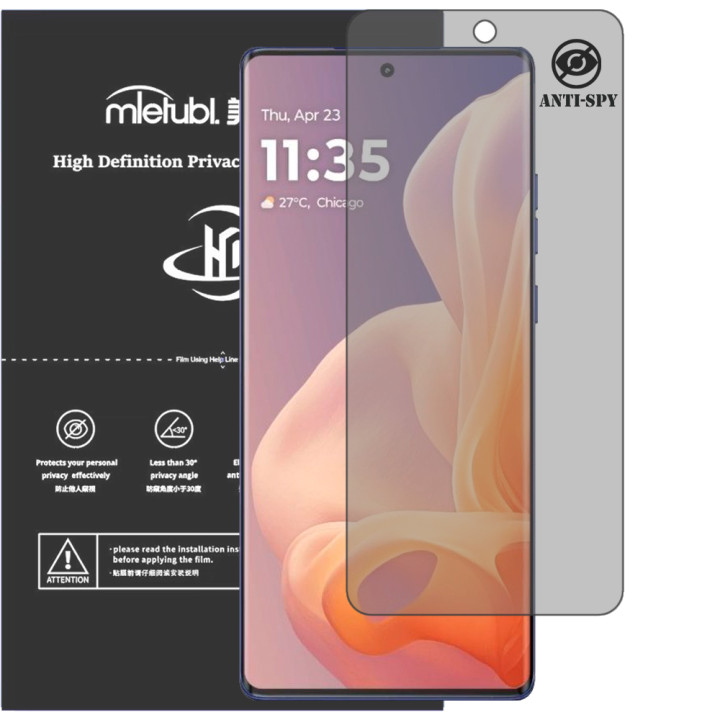 Гідрогелева плівка антишпигун Mietubl HD Privacy Screen Protector для Motorola Moto G85