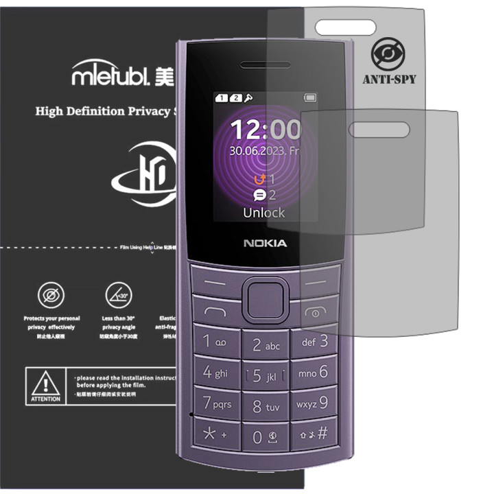 Гідрогелева плівка антишпигун Mietubl HD Privacy Screen Protector для Nokia 110 4G (2023)