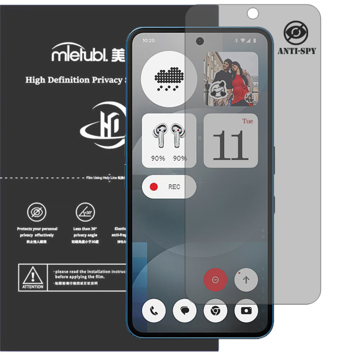 Гідрогелева плівка антишпигун Mietubl HD Privacy Screen Protector для Nothing Phone (3a)