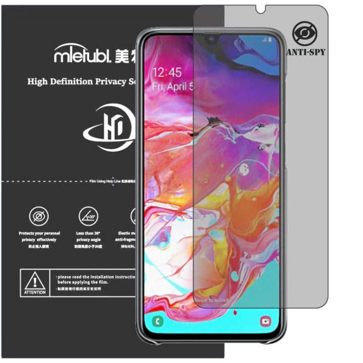 Гидрогелевая пленка антишпион Mietubl HD Privacy Screen Protector для Samsung Galaxy A70