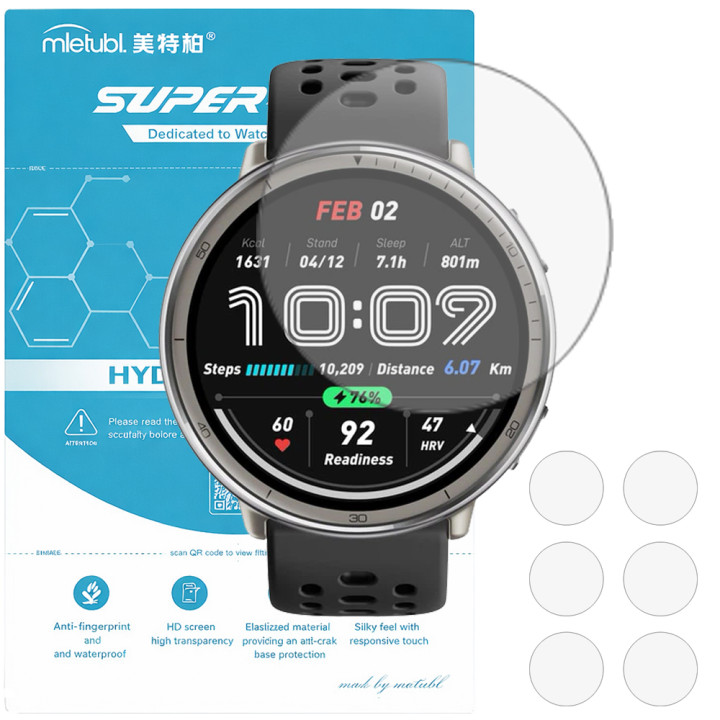 Гідрогелева плівка (6шт) для Amazfit Active 2 (44mm) Mietubl Super TPU HD