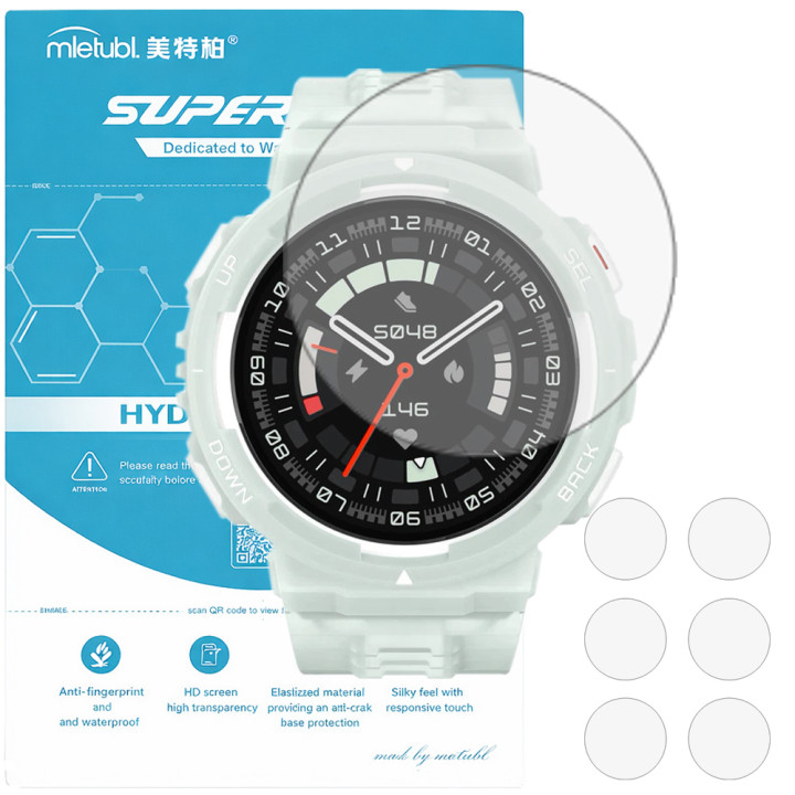 Гидрогелевая пленка (6шт) для Amazfit Active Edge Mietubl Super TPU HD