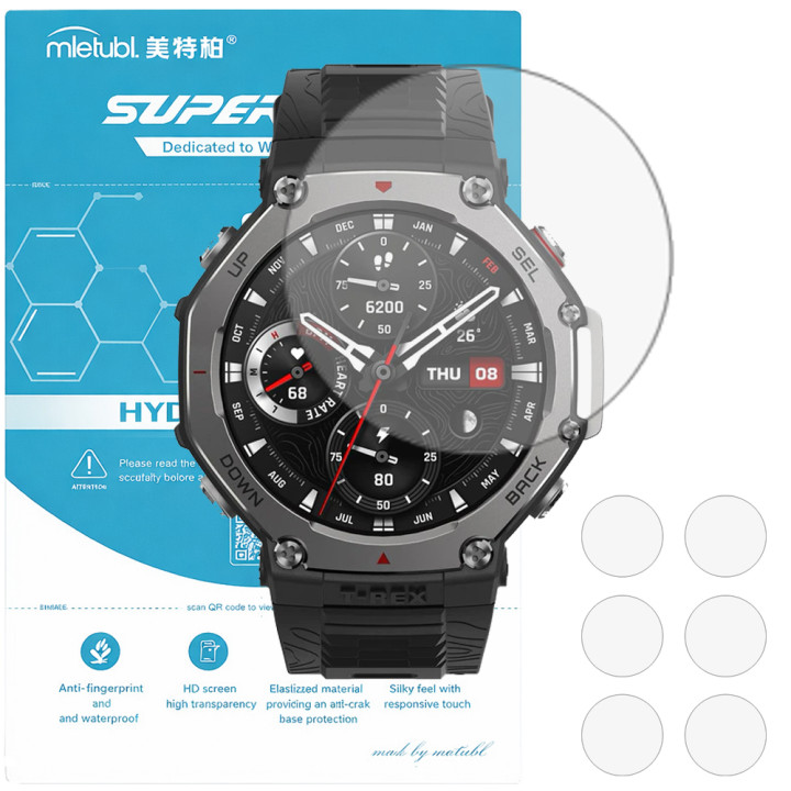 Гідрогелева плівка (6шт) для Amazfit T-Rex 3 (48mm) Mietubl Super TPU HD
