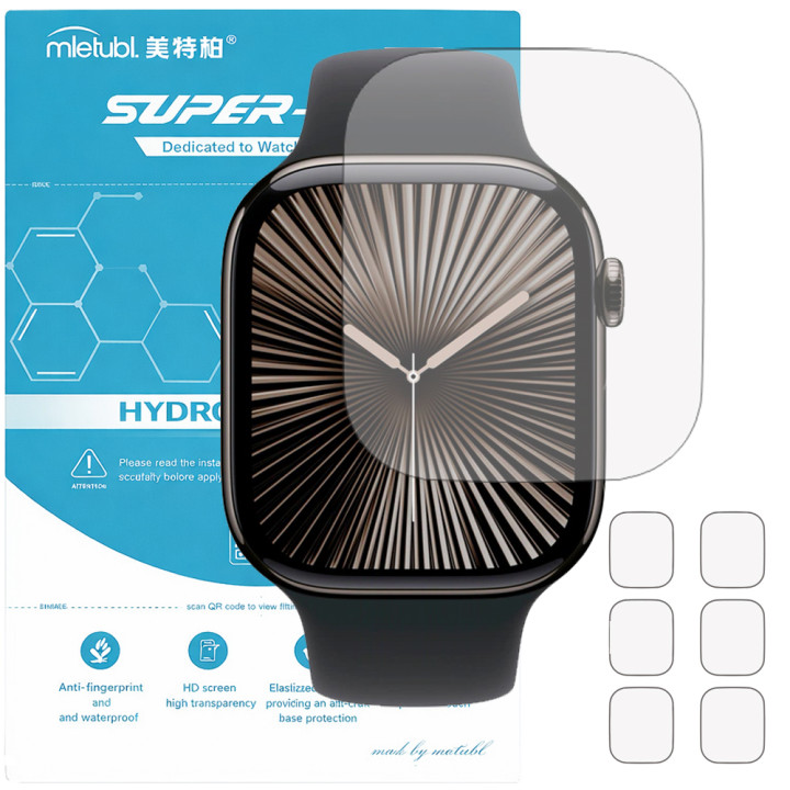 Гідрогелева плівка (6шт) для Apple Watch Series 10 426mm Mietubl Super TPU HD