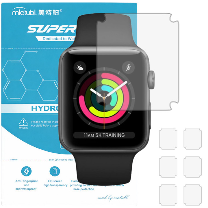 Гідрогелева плівка (6шт) для Apple Watch Series 3 38mm Mietubl Super TPU HD