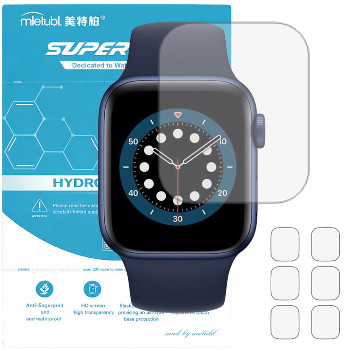 Гідрогелева плівка (6шт) для Apple Watch Series 6 44mm Mietubl Super TPU HD
