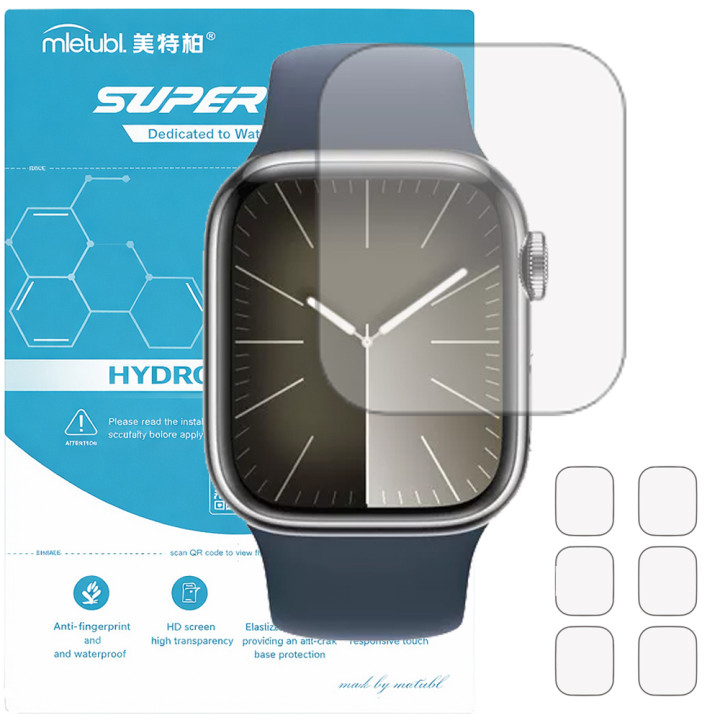 Гідрогелева плівка (6шт) для Apple Watch Series 9 45mm Mietubl Super TPU HD