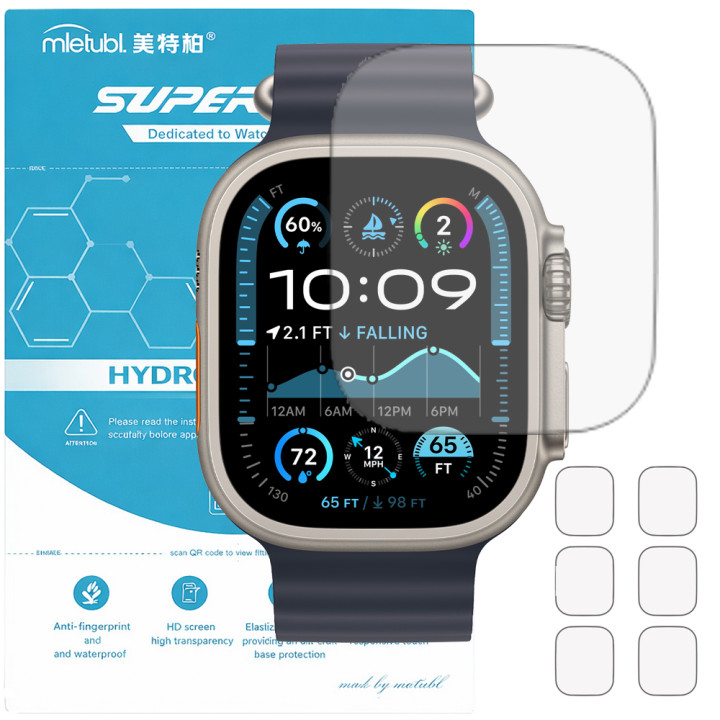 Гідрогелева плівка (6шт) для Apple Watch Ultra 2 Mietubl Super TPU HD