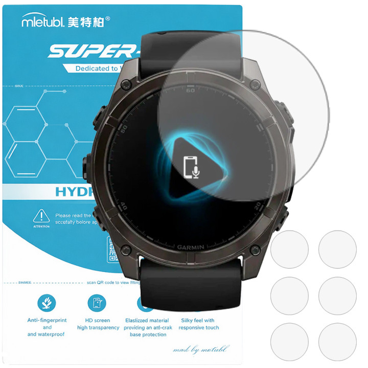 Гідрогелева плівка для Garmin Fenix 8 43mm Mietubl Super TPU HD