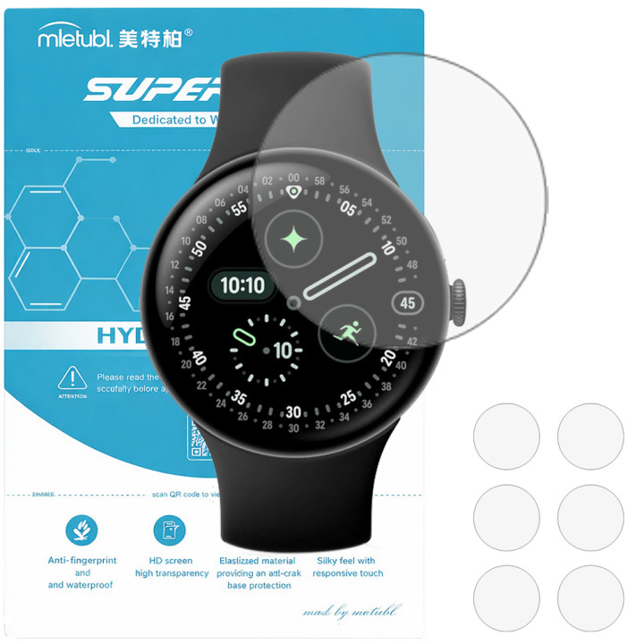 Гідрогелева плівка (6шт) для Google Pixel Watch 4 45mm Mietubl Super TPU HD
