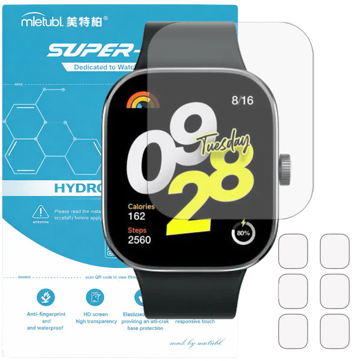 Гідрогелева плівка (6шт) для Xiaomi Redmi Watch 4 Mietubl Super TPU HD