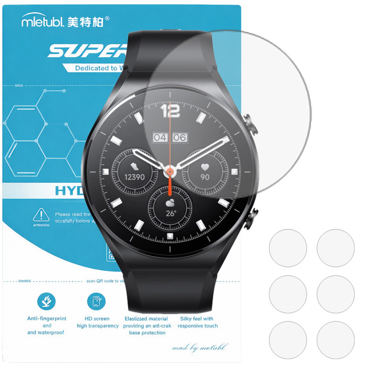 Гідрогелева плівка (6шт) для Xiaomi Watch S1 Mietubl Super TPU HD