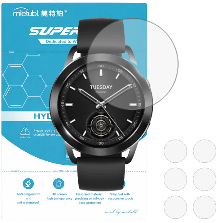 Гідрогелева плівка (6шт) для Xiaomi Watch S3 Mietubl Super TPU HD