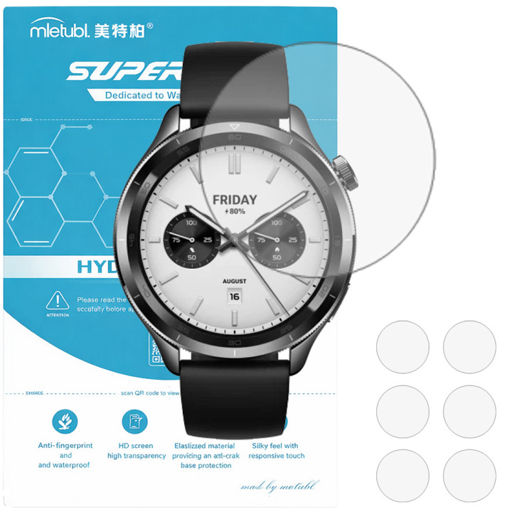 Гідрогелева плівка (6шт) для Xiaomi Watch S4 Mietubl Super TPU HD