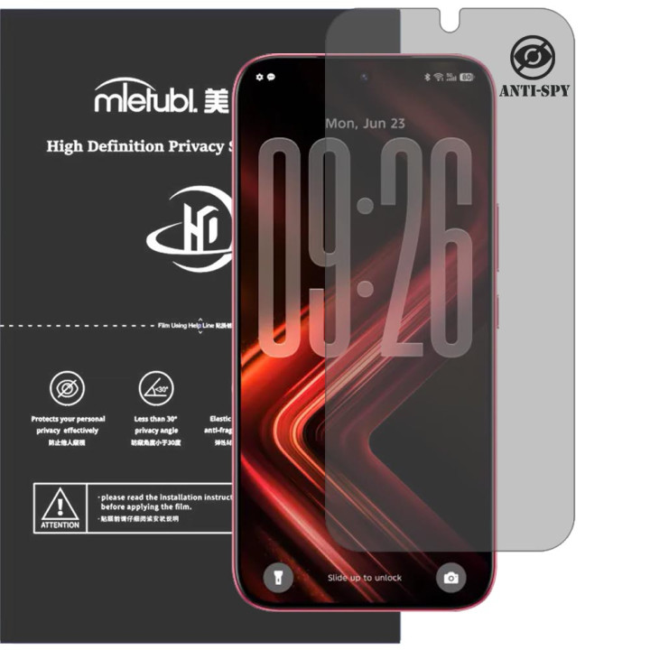 Гідрогелева плівка антишпигун Mietubl HD Privacy Screen Protector для Infinix GT 50 Pro
