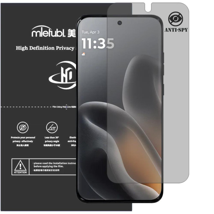 Гідрогелева плівка антишпигун Mietubl HD Privacy Screen Protector для Motorola Moto G87