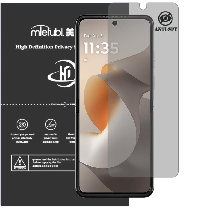 Гідрогелева плівка антишпигун Mietubl HD Privacy Screen Protector для Motorola Razr 70