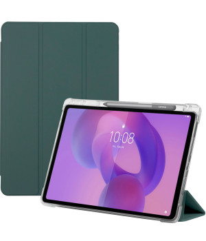 Чехол Galeo TPU Trifold with Stylus Holder для Lenovo Idea Tab Plus 12.1" (2025) / Tab K12 TB361FU Dark Green