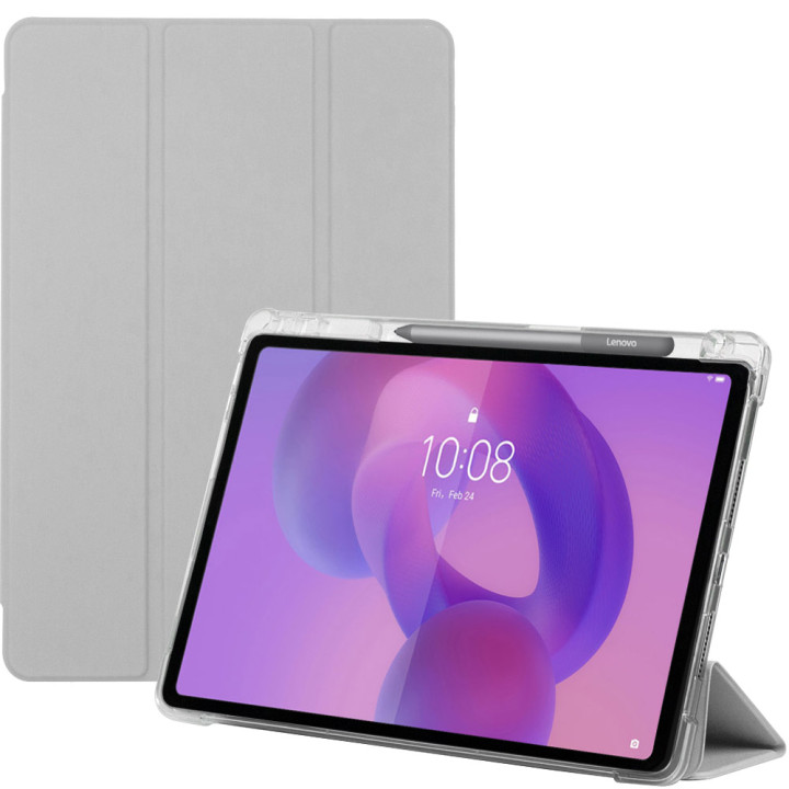Чохол Galeo TPU Trifold with Stylus Holder для Lenovo Idea Tab Plus 12.1" (2025) / Tab K12 TB361FU Grey