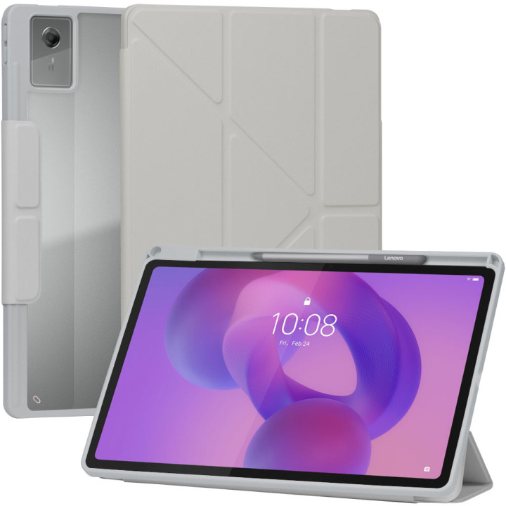Чехол Galeo Hybrid Y-Type with Stylus Holder для Lenovo Idea Tab Plus 12.1" (2025) TB361FU Grey
