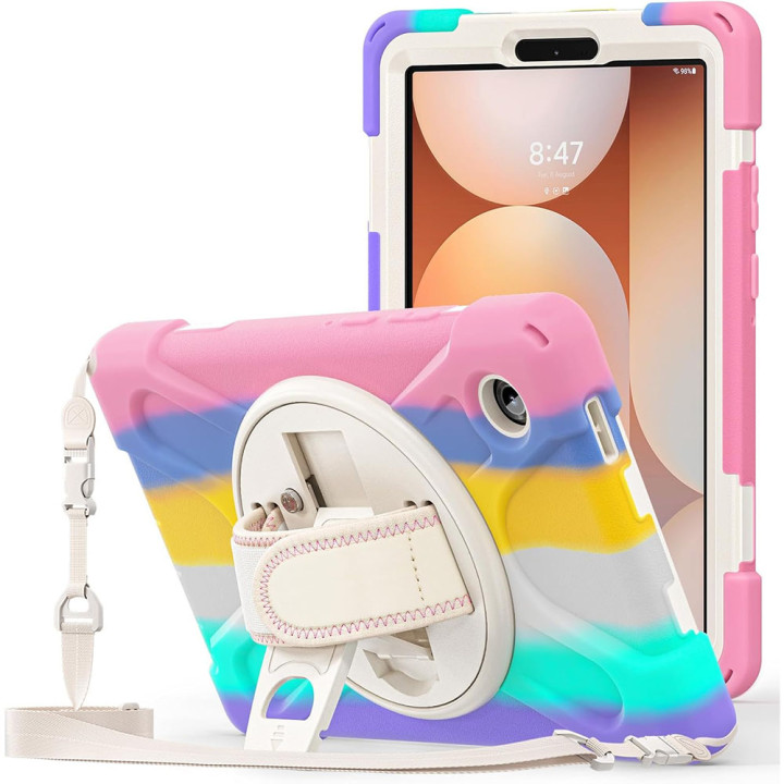 Протиударний чохол Galeo Heavy Duty для Samsung Galaxy Tab A11 8.7" SM-X130, SM-X135 Rainbow Pink