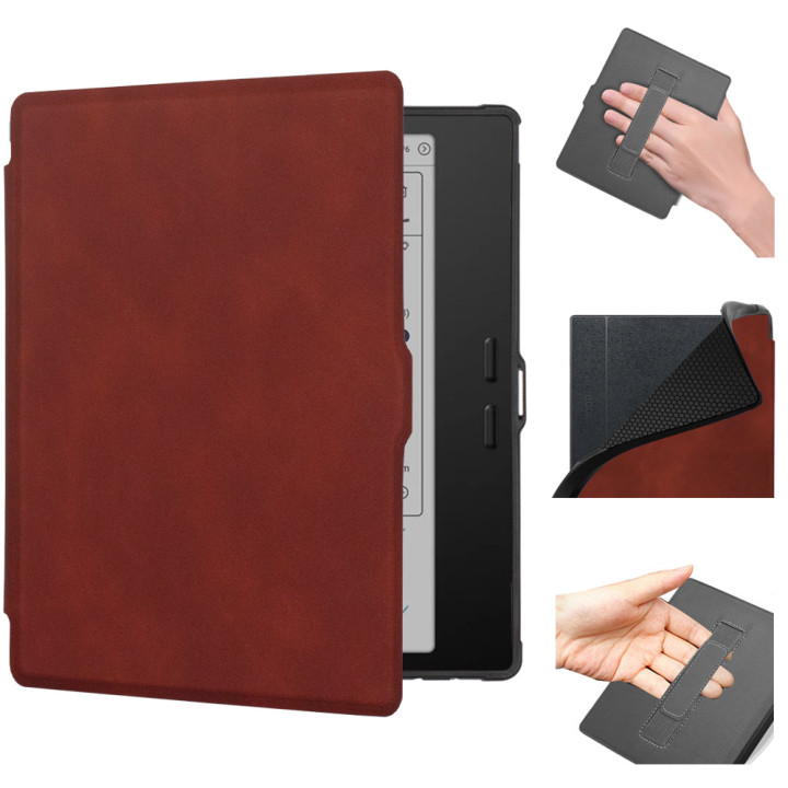 Чехол Galeo TPU with Handstrap для Onyx BOOX Go 7, Go Color 7 (Gen I и II), BOOX Page, BOOX Leaf 2/3/3C Brown