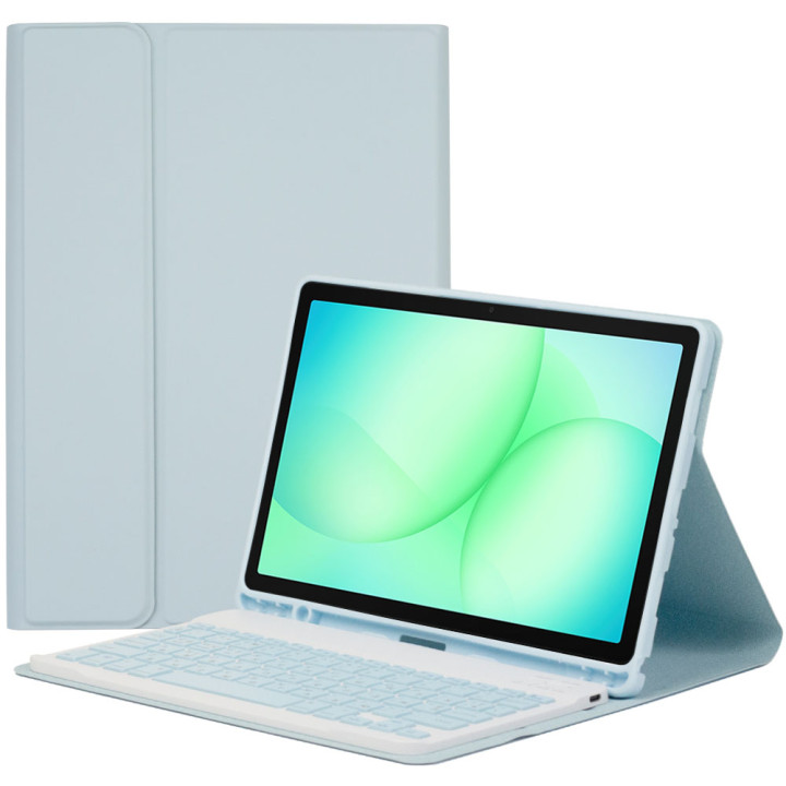 Чохол з клавіатурою для Samsung Galaxy Tab A11+ (2025) 11" SM-X230, X236 Galeo (En+Ua+Ru) Light Blue