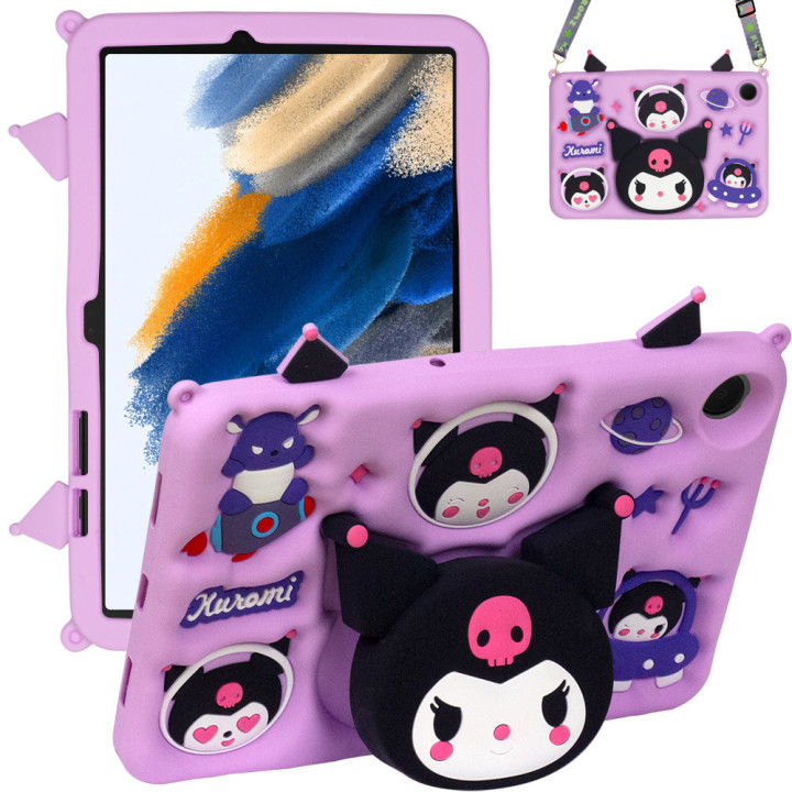 Дитячий чохол для Samsung Galaxy Tab A8 10.5" SM-X200, SM-X205 Galeo Cartoon Dark Kawaii з ремінцем