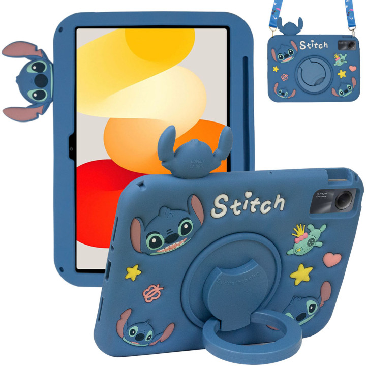 Дитячий чохол для Xiaomi Redmi Pad SE 11" Galeo Cartoon Cute Alien з ремінцем