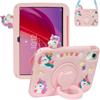 Дитячий чохол для Lenovo Tab M11 (TB330FU, TB330XU) Galeo Cartoon Unicorn з ремінцем