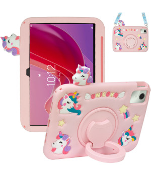 Дитячий чохол для Lenovo Tab M11 (TB330FU, TB330XU) Galeo Cartoon Unicorn з ремінцем