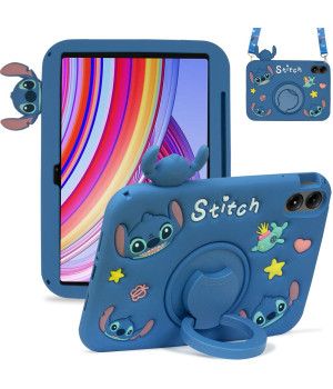 Дитячий чохол для Xiaomi Redmi Pad Pro 12.1" / Poco Pad Galeo Cartoon Cute Alien з ремінцем