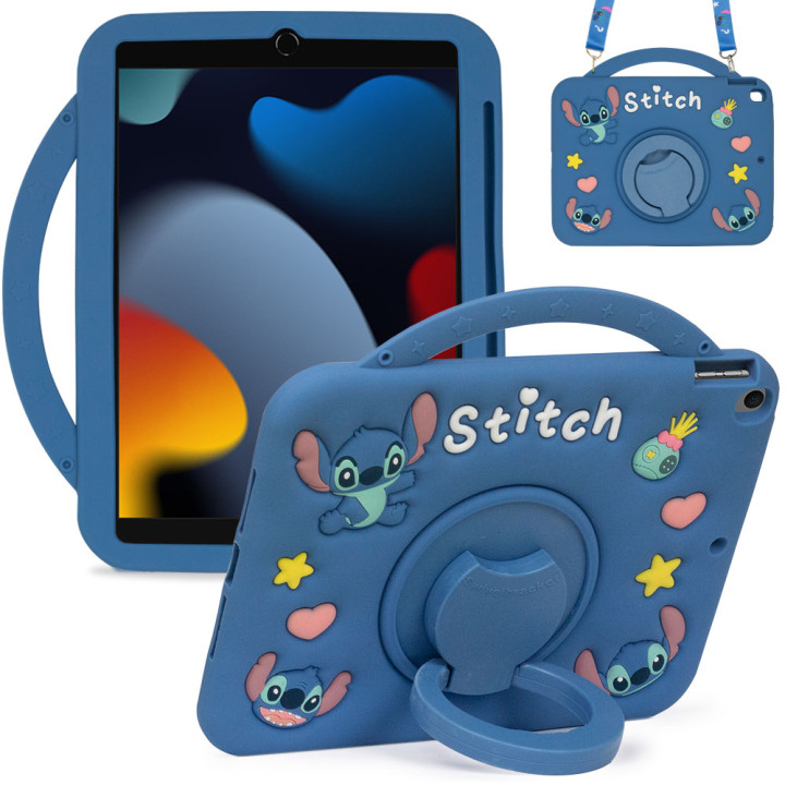 Дитячий чохол для Apple iPad 7/8/9 10.2" (2019/2020/2021) Galeo Cartoon Cute Alien з ремінцем