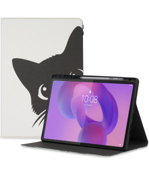 Чохол Galeo TPU Print with Stylus Holder для Lenovo Idea Tab Plus 12.1" / Tab K12 TB361FU, TB361ZU Black Cat