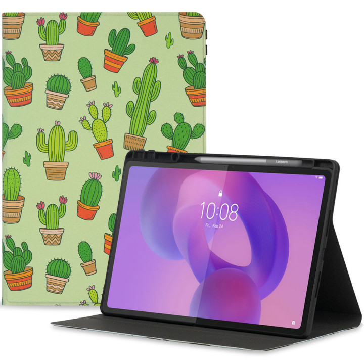 Чохол Galeo TPU Print with Stylus Holder для Lenovo Idea Tab Plus 12.1" / Tab K12 TB361FU, TB361ZU Cactus