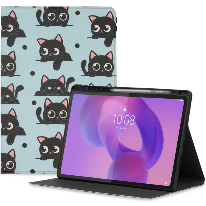 Чохол Galeo TPU Print with Stylus Holder для Lenovo Idea Tab Plus 12.1" / Tab K12 TB361FU, TB361ZU Kittens
