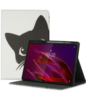Чехол Galeo TPU Print with Stylus Holder для Lenovo Yoga Tab 11.1"(2025) / Xiaoxin Pad Pro GT Black Cat