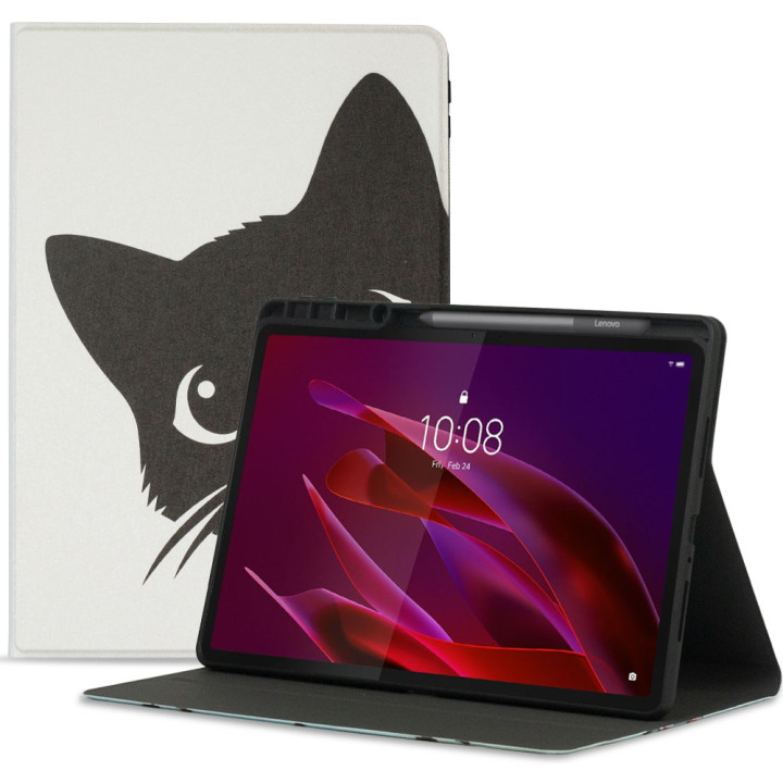 Чохол Galeo TPU Print with Stylus Holder для Lenovo Yoga Tab 11.1"(2025) / Xiaoxin Pad Pro GT Black Cat