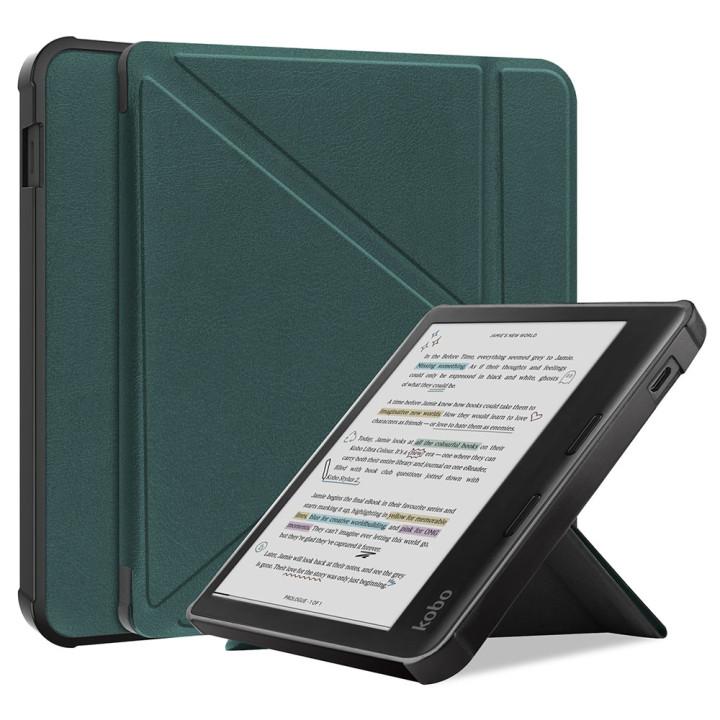 Чохол Galeo TPU Origami для Kobo Libra Colour 7" (N428) Dark Green