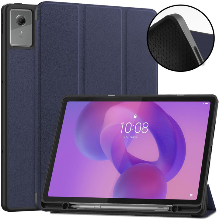 Чохол Galeo Flex TPU з відсіком для стилуса для Lenovo Idea Tab Plus 12.1" / Tab K12 TB361FU, TB361ZU Navy Blue