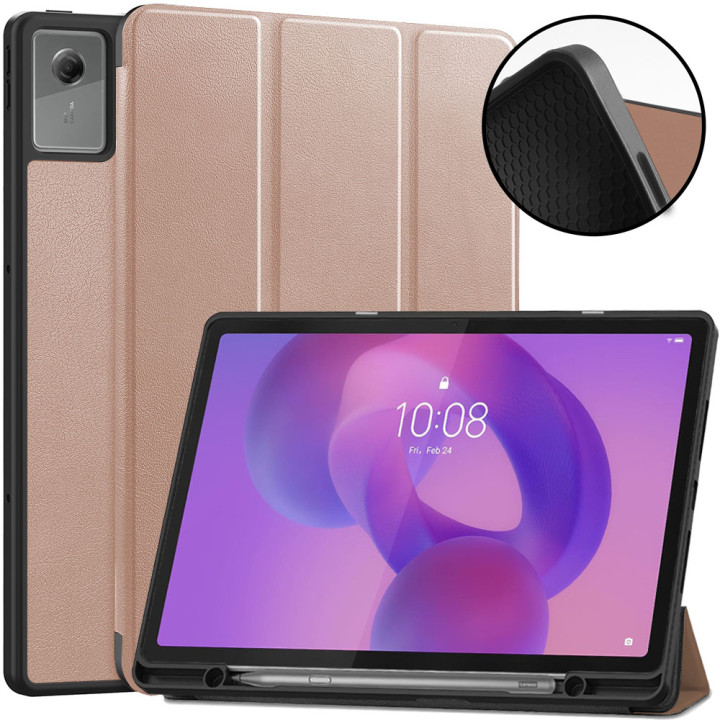 Чохол Galeo Flex TPU з відсіком для стилуса для Lenovo Idea Tab Plus 12.1" / Tab K12 TB361FU, TB361ZU Rose Gold
