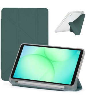 Чехол Galeo Acrylic Y-Type з отделением для стилуса для Samsung Galaxy Tab A11 SM-X130, SM-X135 Dark Green