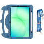 Дитячий чохол для Samsung Galaxy Tab A11+ / Tab A9+ Galeo Cartoon Blue Buddy з ремінцем